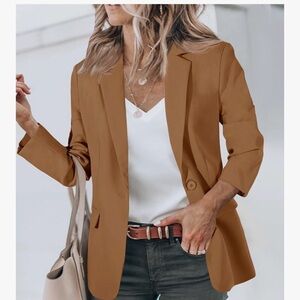 Elegant Women's Brown Blazer